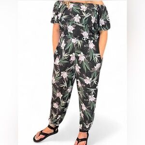 Antonio Melani Tropical/Floral Jumpsuit with Pockets